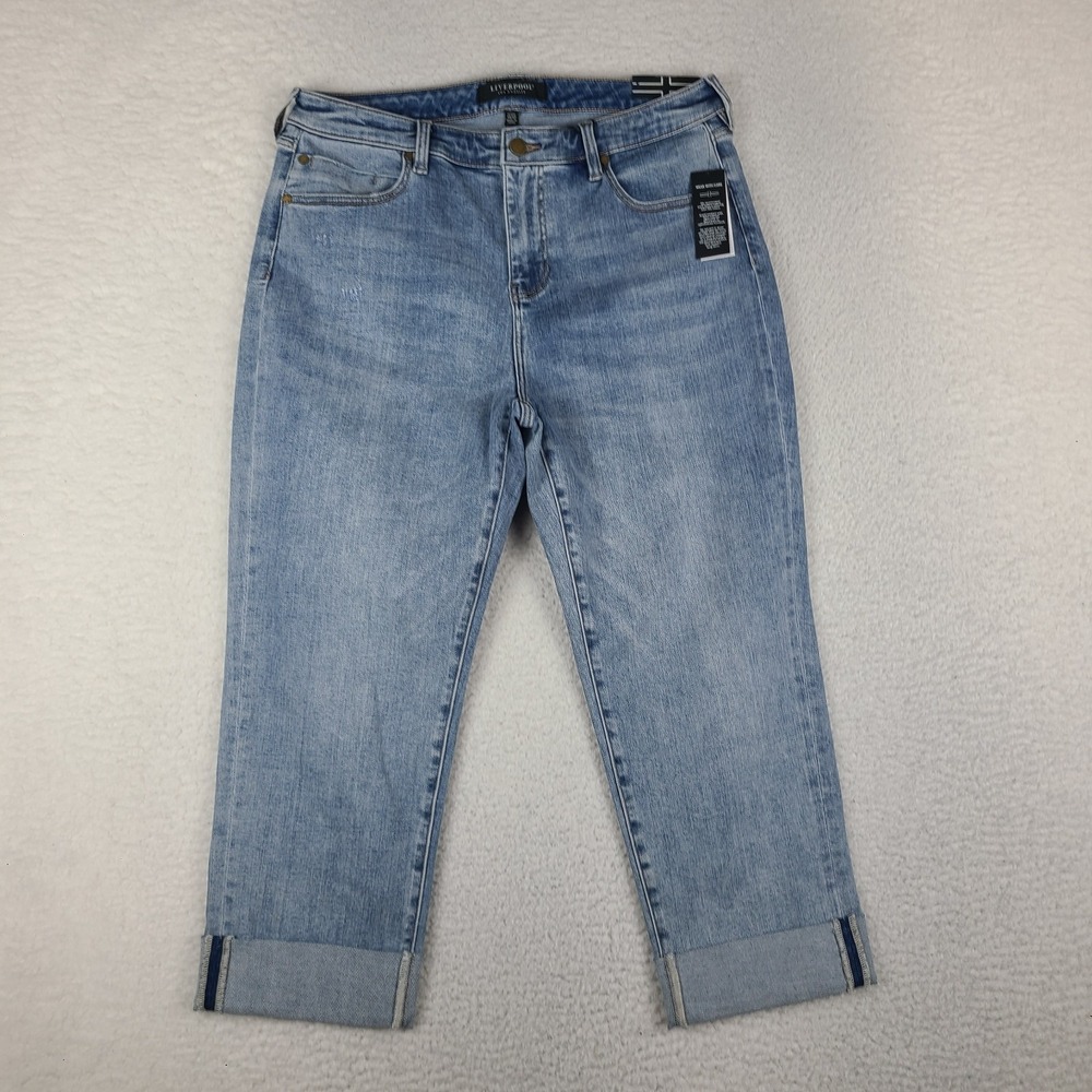 Liverpool Los Angeles Jeans Womens 14/32 Petite Blue Charlie Crop Skinny NWT NEW